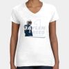 Women's Fine Jersey V-Neck Tee Thumbnail